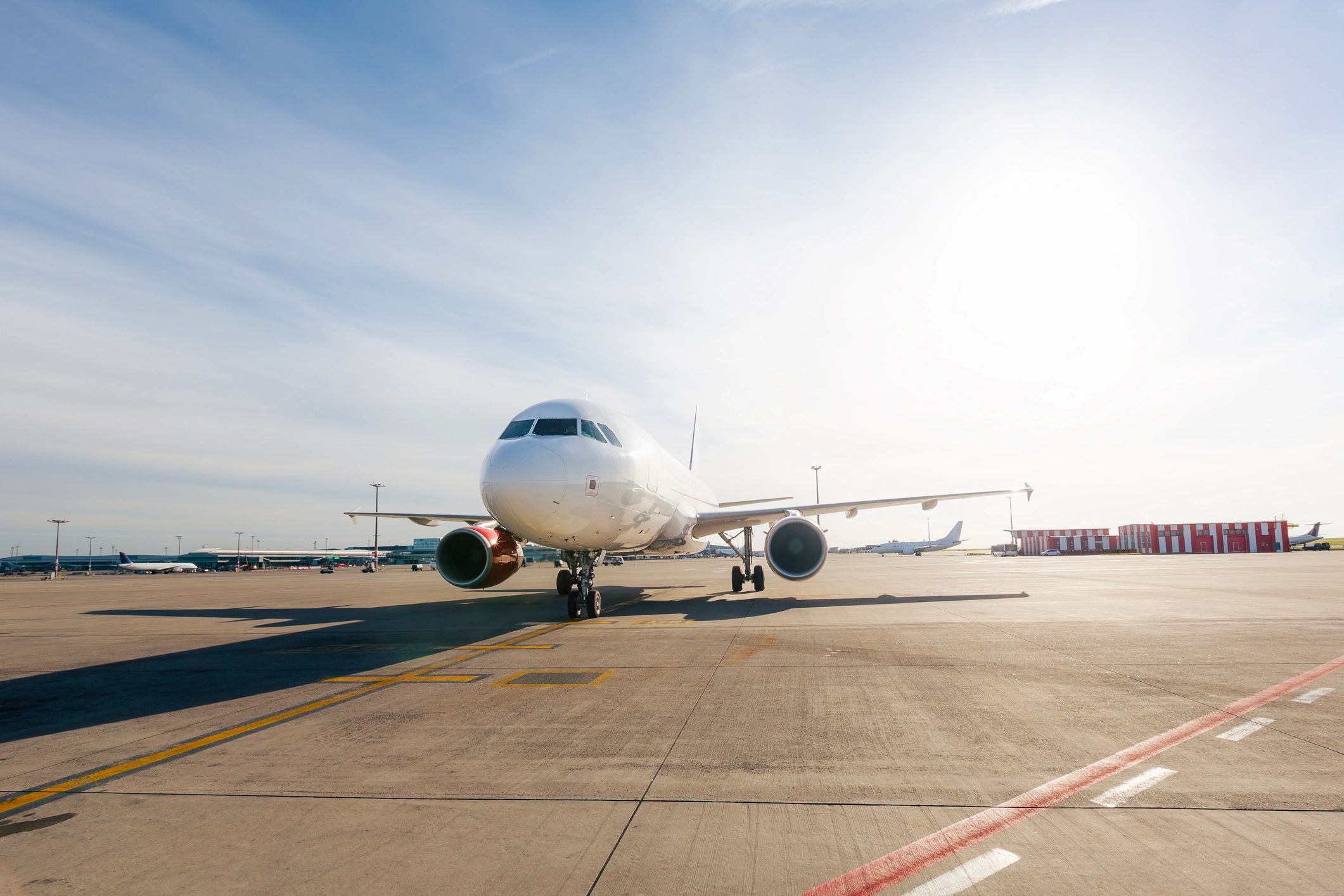 Aircraft taxiing on runway for premium aviation service