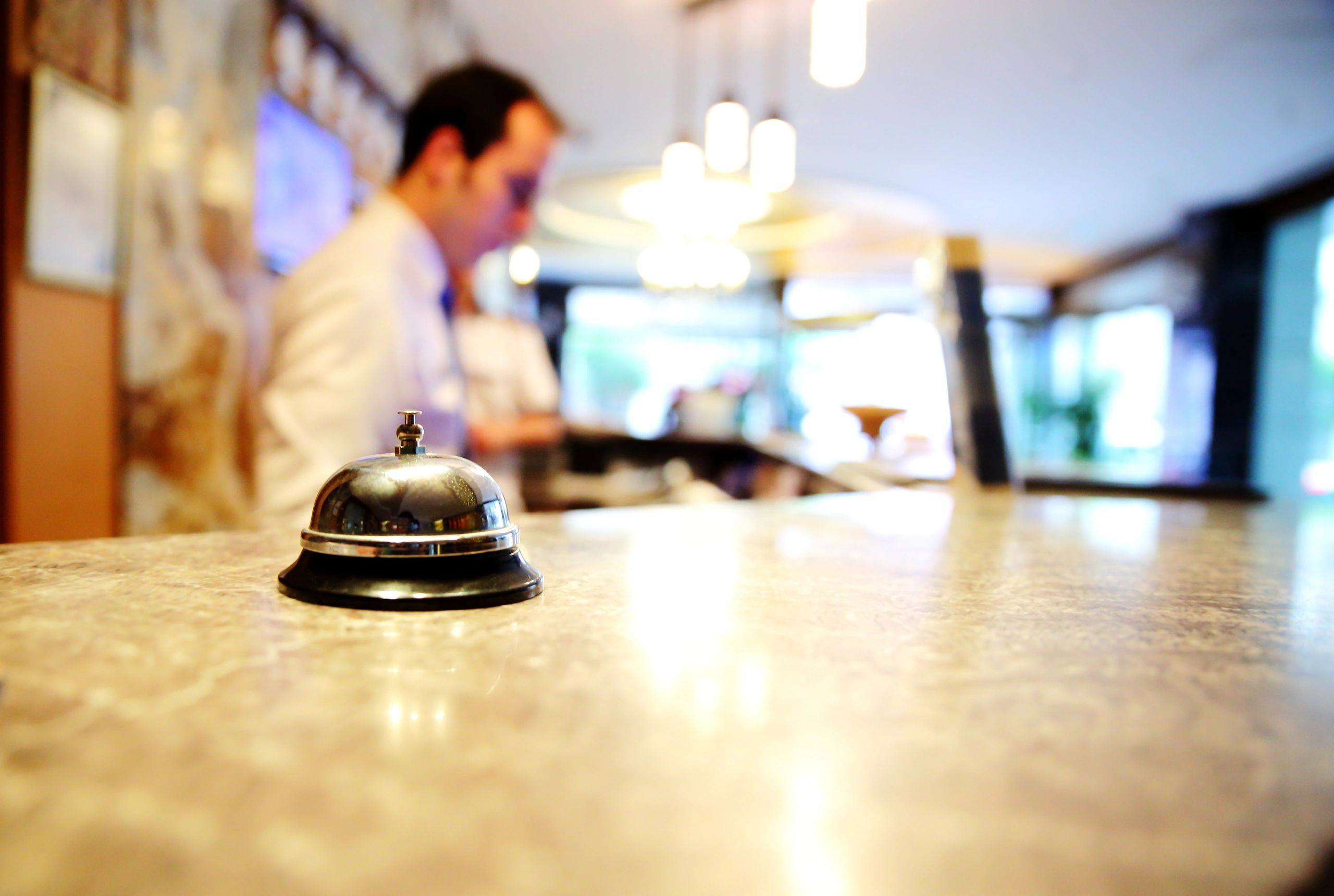 Hotel reception bell symbolizing concierge support